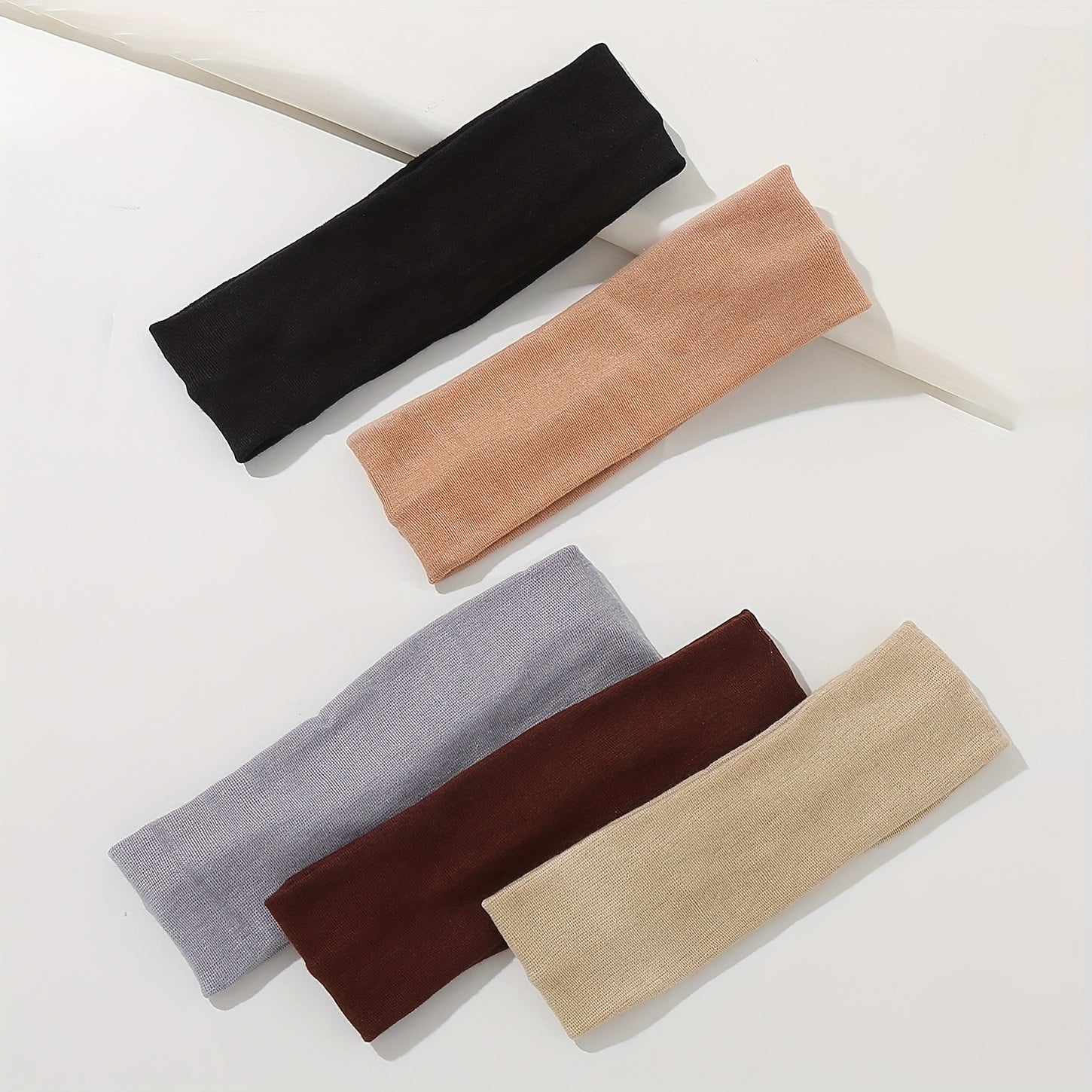 5PCS Casual Headband Sweat Yoga Running Hair Bands Non Slip
