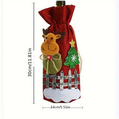 Christmas Bottle Gift Bags Wine Bottle Cover Party Supplies Decorations