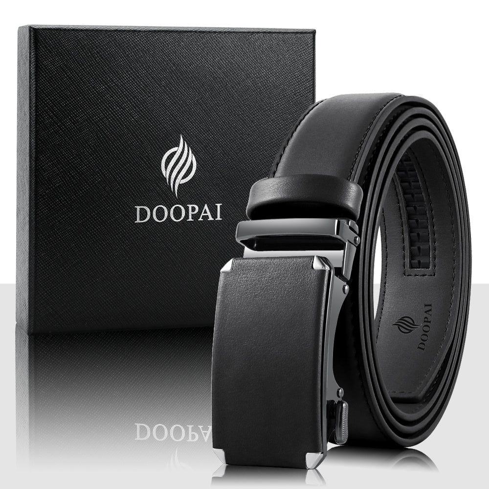 Doopai Men's Ratchet Dress Belt Adjustable 4 Leath