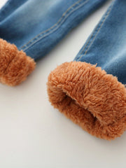 Boys Elastic Waist Denim Pants with Pocket