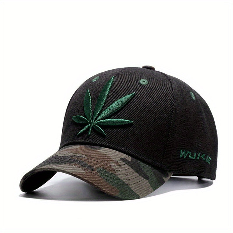 Men's Adjustable Casual Maple Leaf Baseball Cap Spring Fall Summer