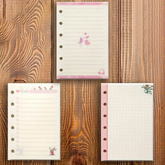 45pcs A7 Cartoon Notebook Refill Daily Planner 6 hole Loose leaf