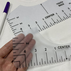 8pcs T shirt Guide Ruler Frosted Translucent PVC Ruler for Heat Press Alignment