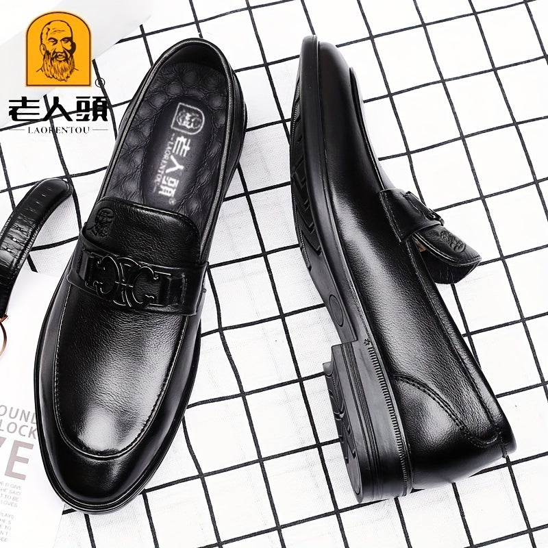 Men's Leather Horsebit Loafer Shoes Non Slip Casual Wear Resistant