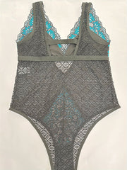 Lace Keyhole Teddy Bodysuit