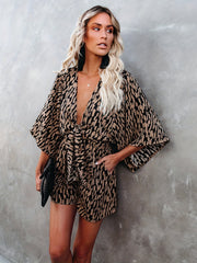 Plunging Loose Summer Romper Women's Clothing