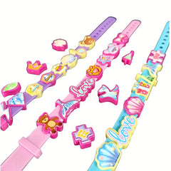 Colorful Beaded Necklace Heart & Star Charms Multicolor Pen