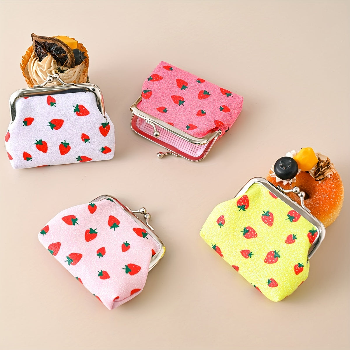 Kids Strawberry Cherry Coin Purse Mini Bag for Girls