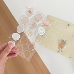 3D Sealing Wax Stickers Journal Decoration Small Stickers
