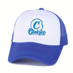 Cookies Print Baseball Hat Street Dance Hip Hop Peaked Cap Mesh Cap