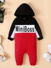 Baby Boy MINI Block Hooded Jumpsuit