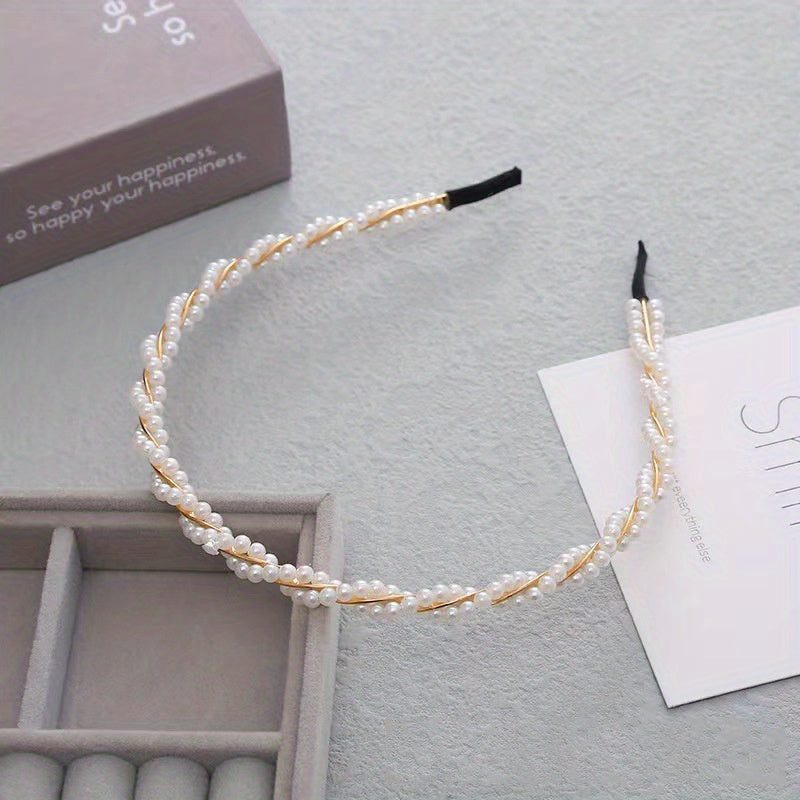 Faux Pearl Head Hoop Wedding Hair Accessories Bridal Headband