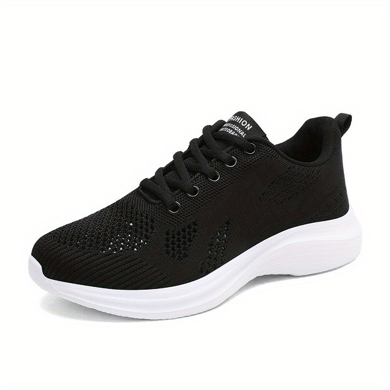 Breathable Lace Up Walking Shoes Flying Woven Outdoor Sports Shoes