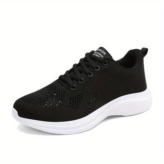Breathable Lace Up Walking Shoes Flying Woven Outdoor Sports Shoes