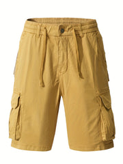 Men's Casual Cargo Elastic Waist Shorts For Summer Outdoor