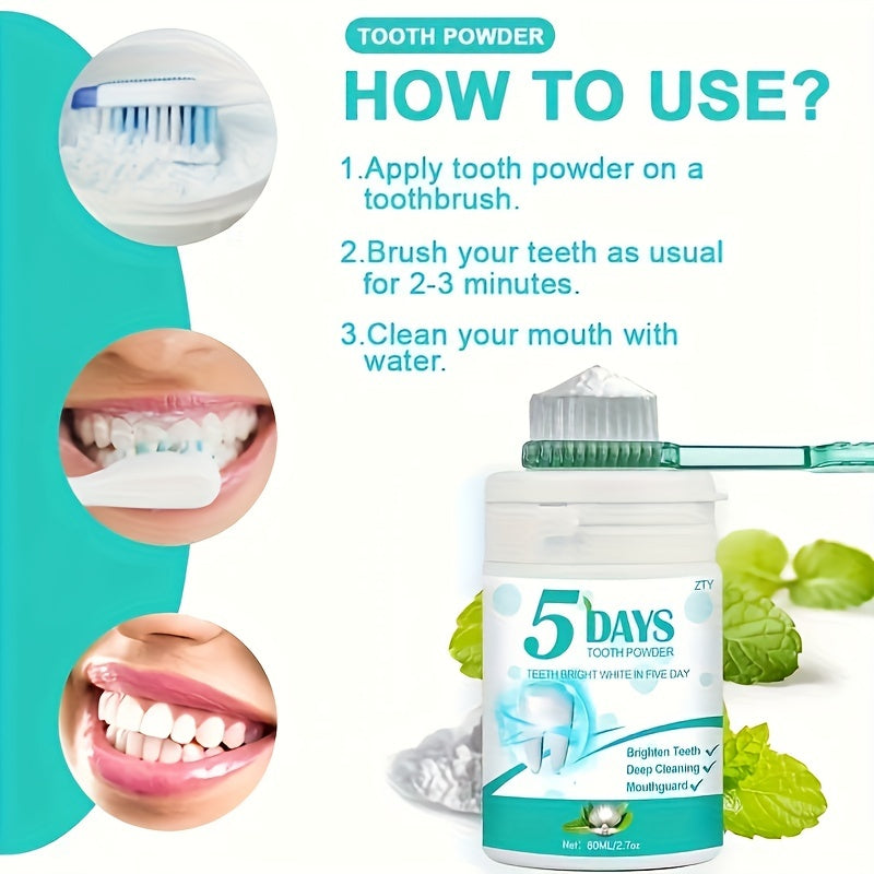 2pcs Pearl Whitening Tooth Powder 2.7oz