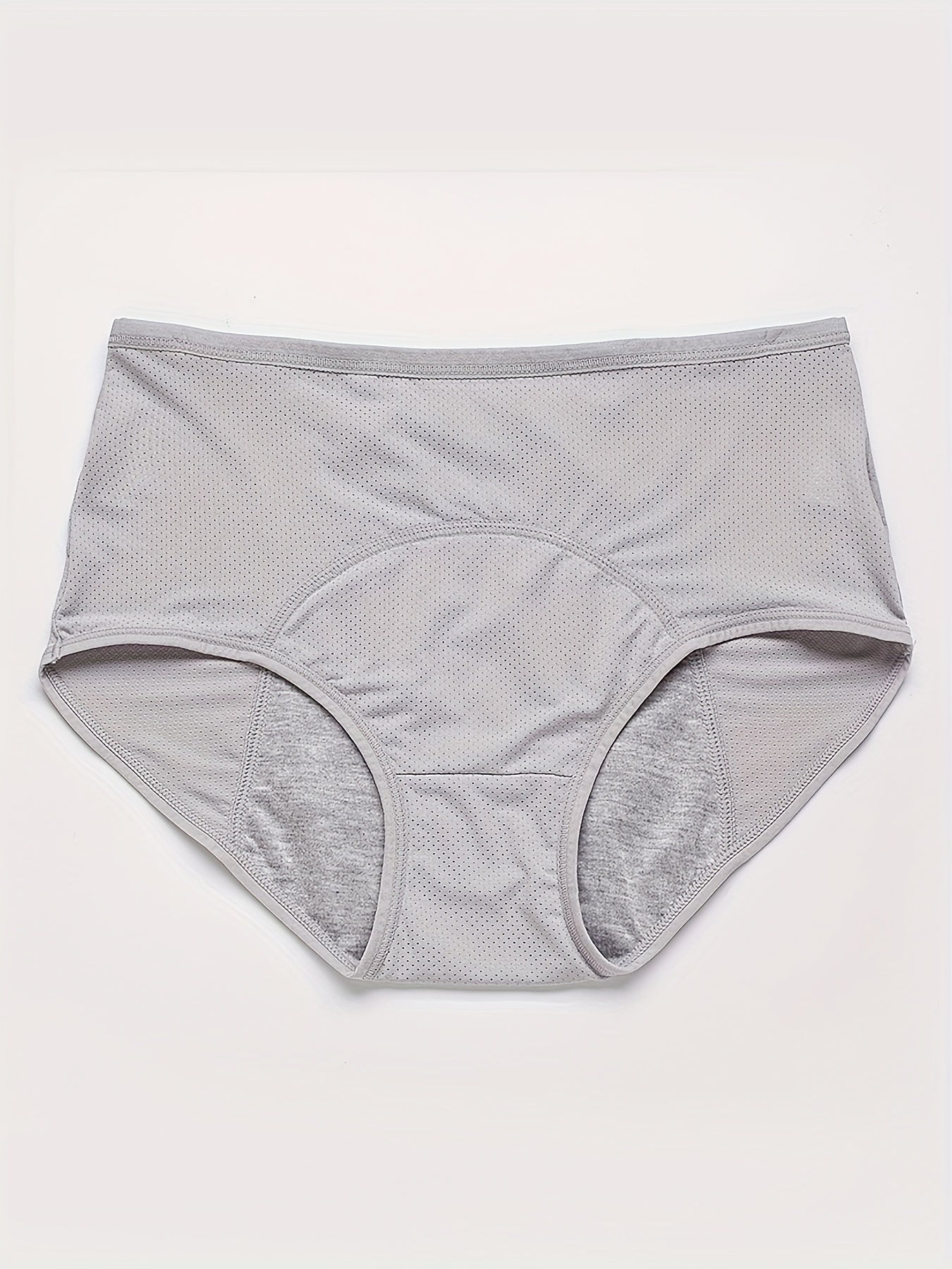 3 Pack Plus Size Mesh Holes Leakproof Period Underwear Set