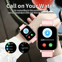Hd Full Screen Touch Smartwatch with Incoming Call Info, Alarm Clock Prompt