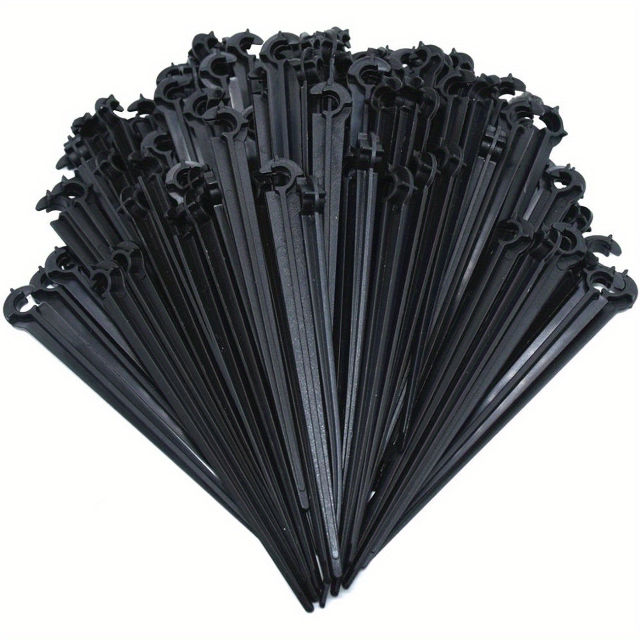 100 Pack Drip Support Stakes 1/4 Tubing Holder Balcony Succulent Sprinkler