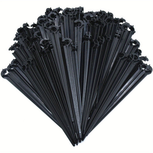 100 Pack Drip Support Stakes 1/4 Tubing Holder Balcony Succulent Sprinkler