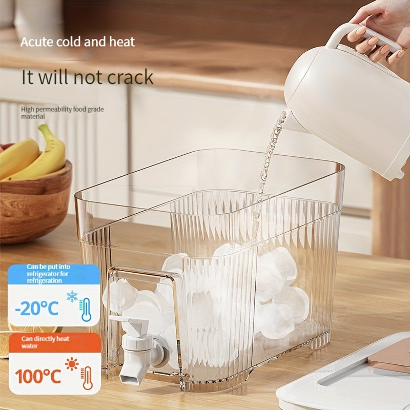 6L Plastic Drink Dispenser with Spigot and Lids for Fridge Parties
