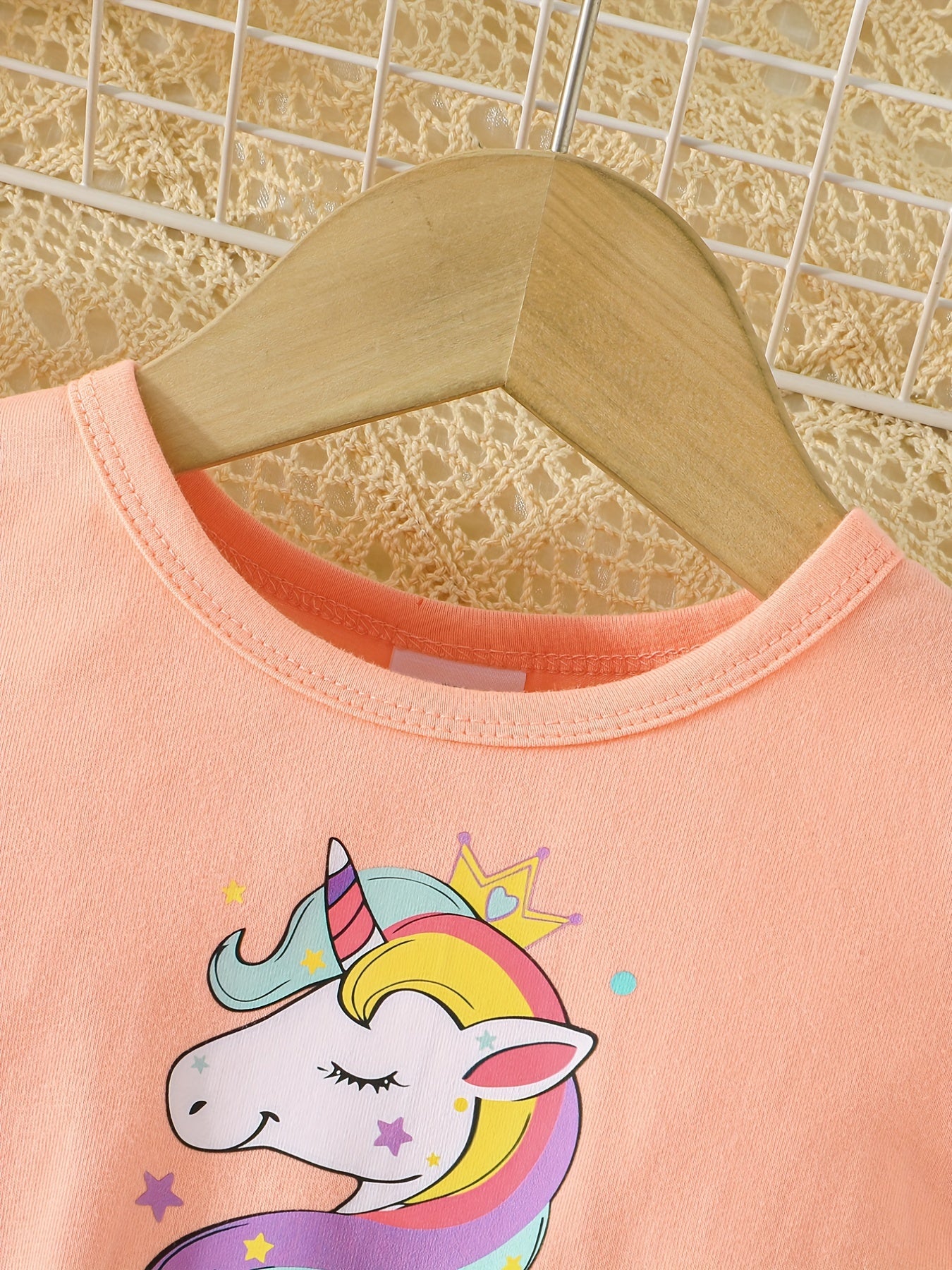 Toddler Girls Unicorn Graphic Mesh Princess Dress for Party