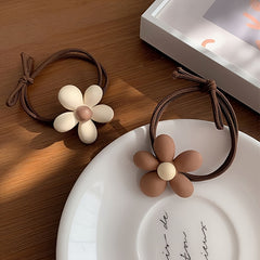 2pcs Flower Hair Ties High Elastic Rubber Hair Band