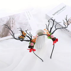 Girl's Branch Elk Headdress Christmas Party Hair Hoop