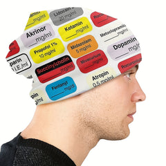 Doctor Medical Hospital Skullies Beanies Cap Anesthesia Medication Hat