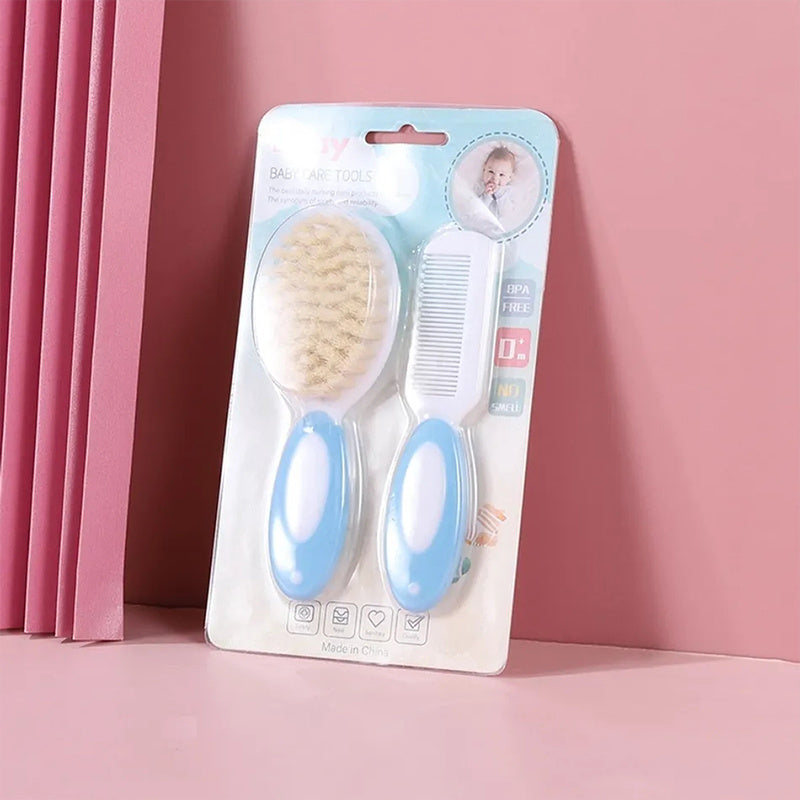 Baby Shampoo Care Set with Soft Hair Brush for Head Massage