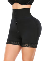 Lace Trim Shaping Panties Tummy Control Butt Lifting Zipper Panties