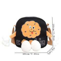 Cartoon Biscuit Pattern Shoulder Bag for Girls