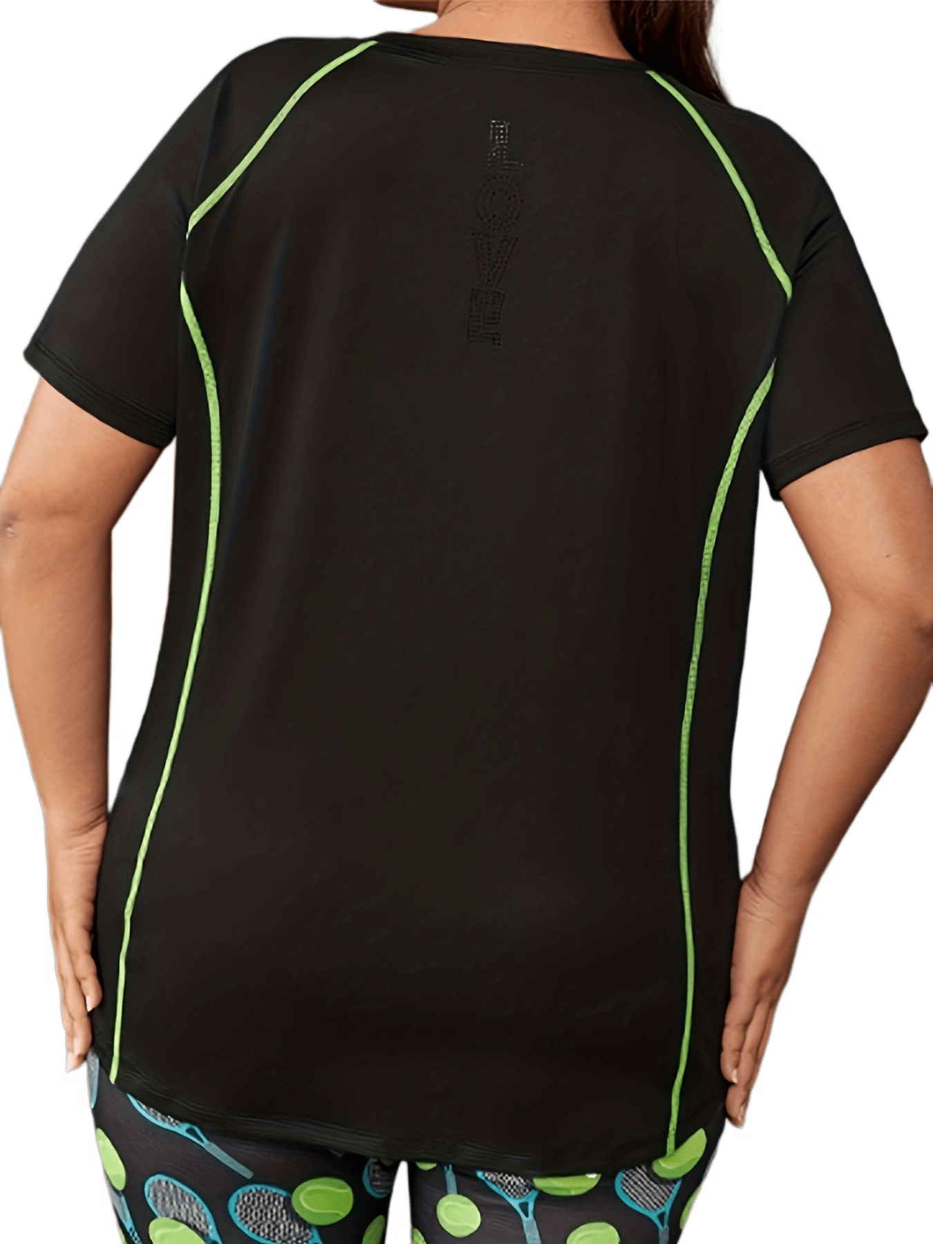 Stitching Short Sleeve Fitness Tee