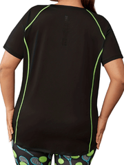 Stitching Short Sleeve Fitness Tee