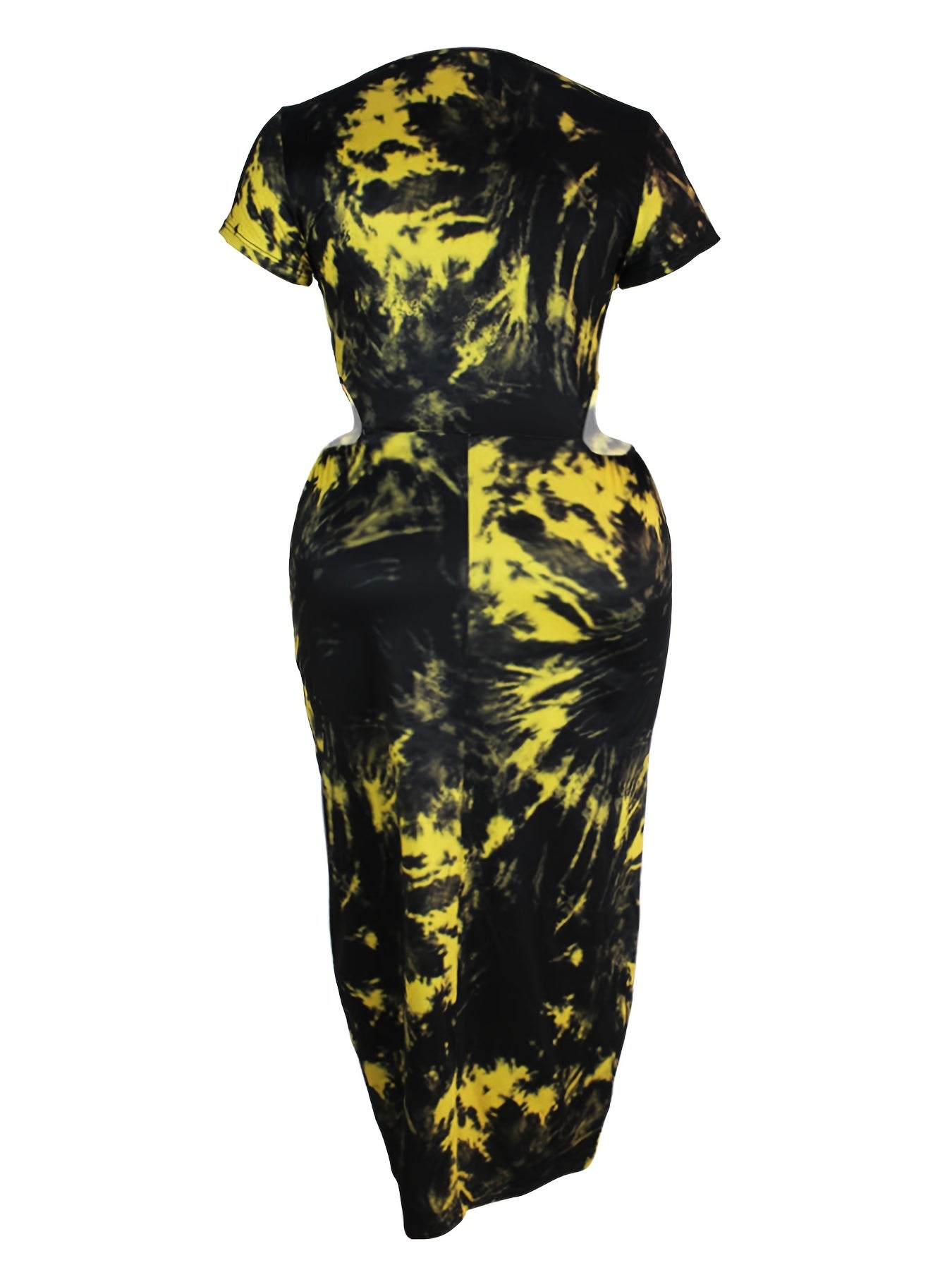 Sexy Tie Dye Cut Out Bodycon Dress