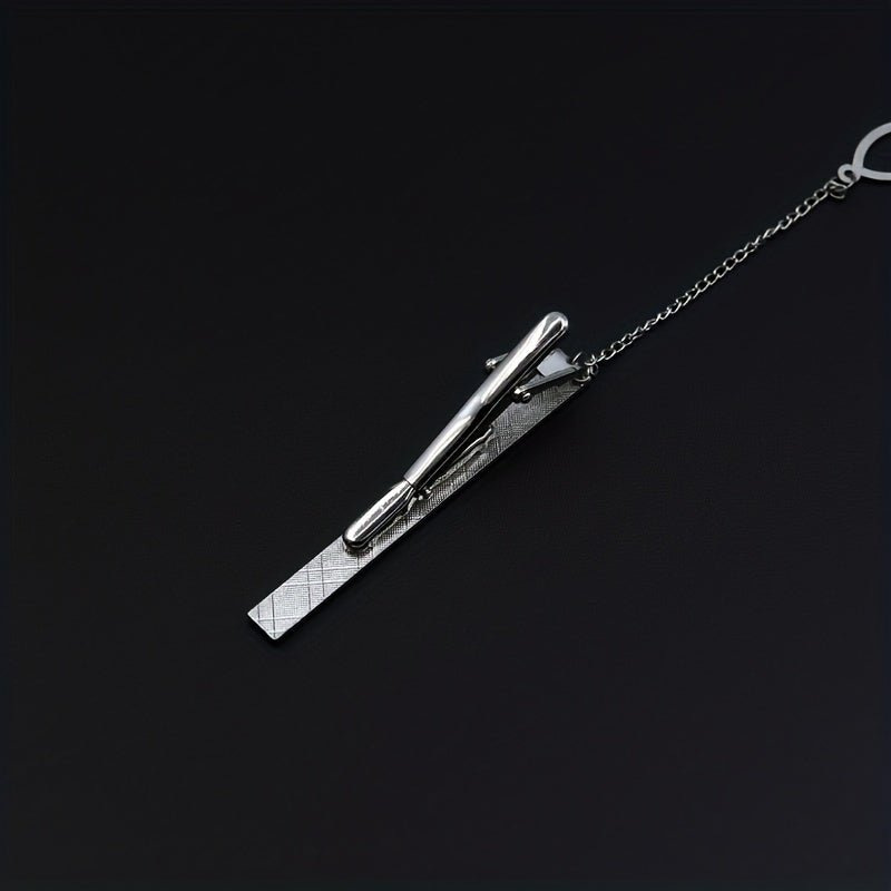 Men's Formal Silver Tie Clip Business Collar Clip