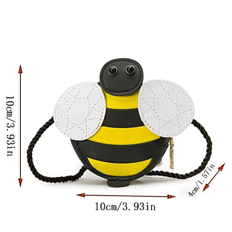 Kids Cartoon Bee Snail Shoulder Bag Cell Phone Pouch Wallet Mini Coin Pouch