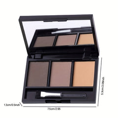 3 Colors Eyebrow Powder Palette Smudge Proof Long Lasting Holding