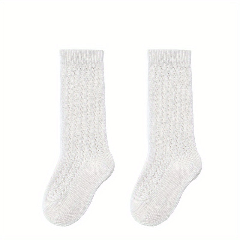 Baby Mesh Knee High Socks Breathable Bow Socks for Girls