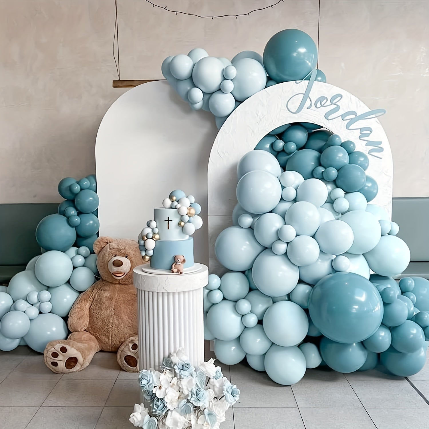 136pcs Ice & Silvery Balloons for Party Decoration