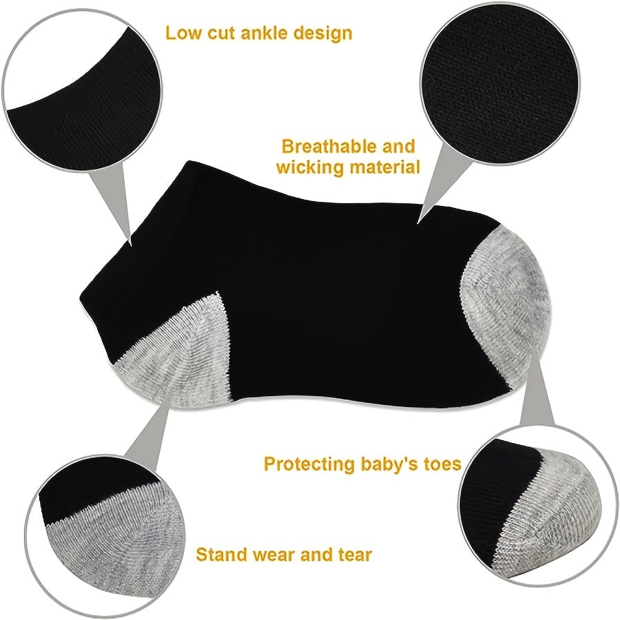25 Pairs Boys Kids Breathable Comfy Low Cut Ankle Socks Block Socks