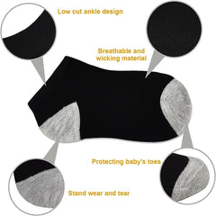 25 Pairs Boys Kids Breathable Comfy Low Cut Ankle Socks Block Socks