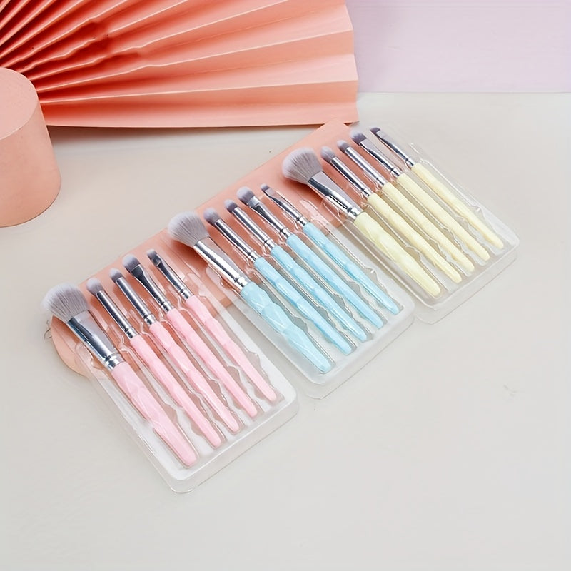 5pcs Fruit Makeup Brush Set Professional Eyeliner Eyebrow Blush Powder Brush