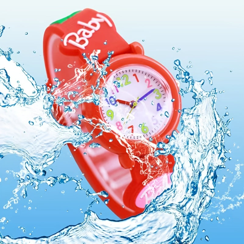 Girls Waterproof Cartoon Wrist Watch Silicone Band, Holiday Gift