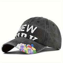YORK Retro 3D Embroidered Baseball Cap Patch Duck Tongue Cap