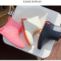 Women's Waterproof Rain Boots Non-slip Rubber Shoes