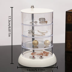 Transparent Rotating Jewelry Storage Box