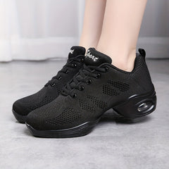 Modern Jazz Dance Shoes With Cushion Bottom Women's Mesh Breathable
