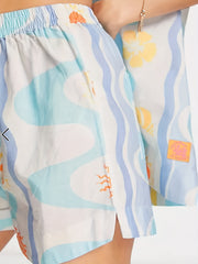 Cartoon Print High Waist Casual Shorts for Women