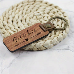 Rosewood Wooden Keychain Retro Key Chain Bag Pendant